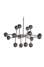 Gray Glass Spheres Chandelier L by Splendido Deimos