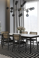 Gray Glass Spheres Chandelier L by Splendido Deimos, alternate view 2
