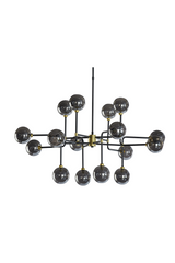 Gray Glass Spheres Chandelier L by Splendido Deimos, alternate view 3