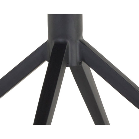 Black Leather Swivel Dining Chair by Splendido Cassius, alternate view 8
