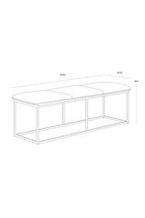 Rustic Bronze Frame Bench by Splendido Alley, alternate view 4