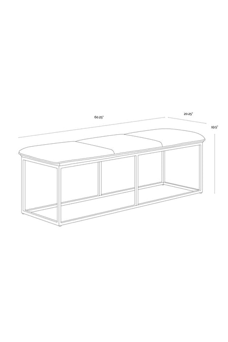Rustic Bronze Frame Bench by Splendido Alley, alternate view 4