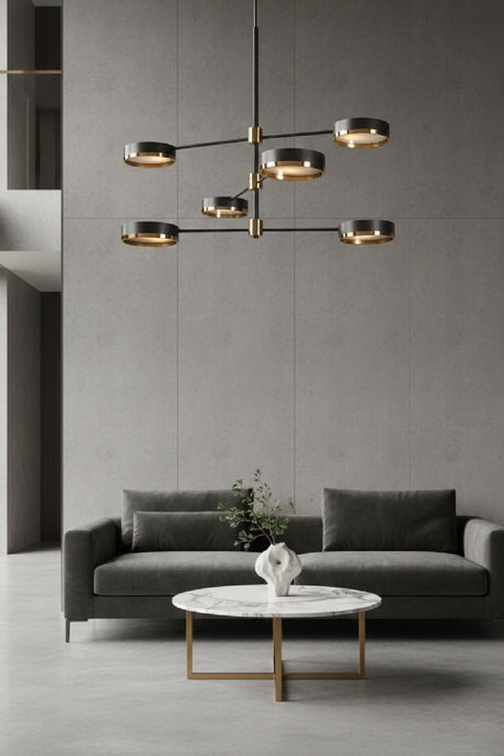 Adjustable Arm 6-Light Chandelier by Splendido Oralee, alternate view 2