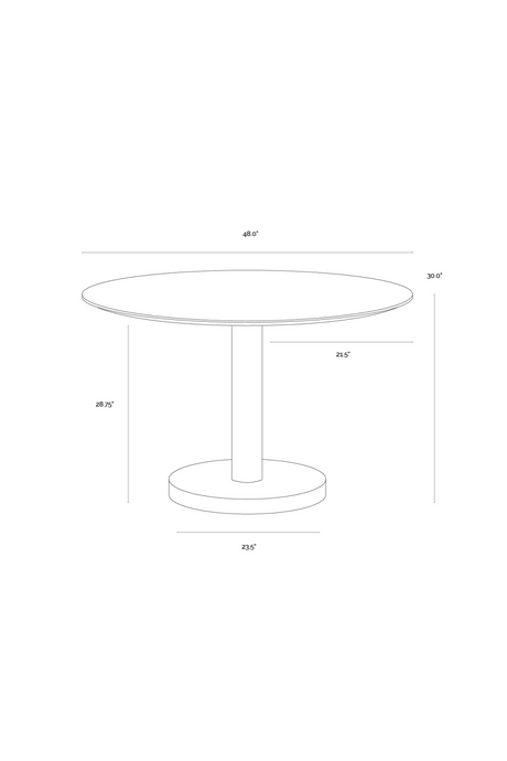 Black Oak Round Dining Table by Splendido Monaco, alternate view 6