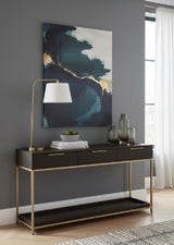 Gray Oak 3-Drawer Console Table by Splendido Rebel, alternate view 2