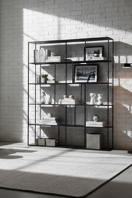 Modern Open Shelving Bookcase by Splendido Eiffel, alternate view 34
