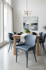 Leather Look Modern Dining Chairs (2) by Splendido Evora, alternate view 13