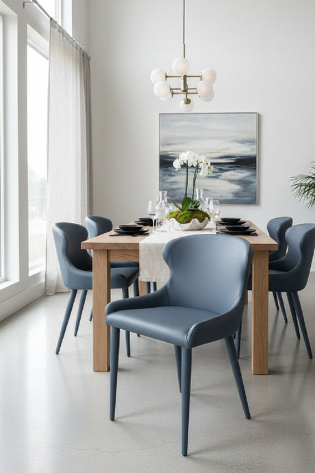 Leather Look Modern Dining Chairs (2) by Splendido Evora, alternate view 13