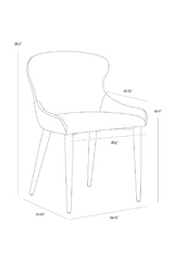 Taupe Leather Dining Chairs (2) by Splendido Evora, alternate view 8