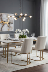 Cream Cantilevered Dining Chairs (2) by Splendido Rayla, alternate view 2