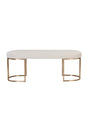 Oval Cream Fabric Bench by Splendido Rayla