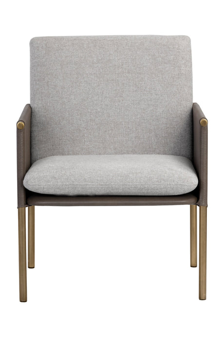 Leather Arm Gray Lounge Chair by Splendido Bellevue Accent Chair, alternate view 3