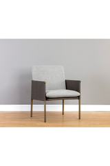 Leather Arm Gray Lounge Chair by Splendido Bellevue Accent Chair, alternate view 12