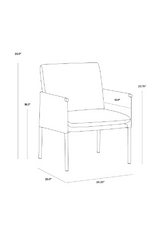Leather Arm Gray Lounge Chair by Splendido Bellevue Accent Chair, alternate view 13