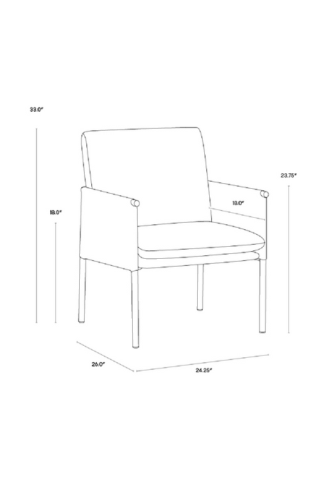 Leather Arm Gray Lounge Chair by Splendido Bellevue Accent Chair, alternate view 13