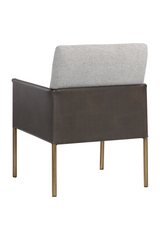 Leather Arm Gray Lounge Chair by Splendido Bellevue Accent Chair, alternate view 5
