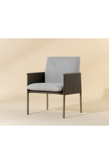 Leather Arm Gray Lounge Chair by Splendido Bellevue Accent Chair, alternate view 10