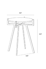 Antique Brass Marble End Table by Splendido Anak Side Table, alternate view 9