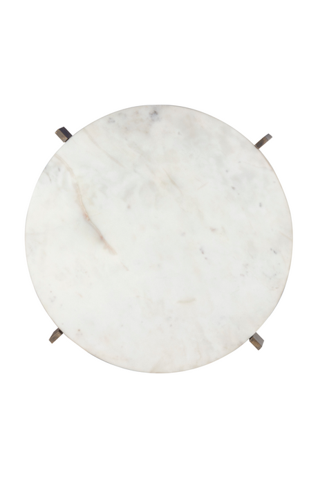 Antique Brass Marble End Table by Splendido Anak Side Table, alternate view 4