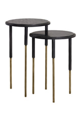 Black Marble Nesting End Tables (2) by Splendido Kyrie Side Table