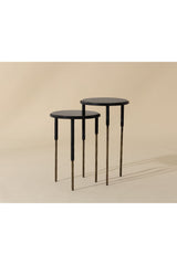 Black Marble Nesting End Tables (2) by Splendido Kyrie Side Table, alternate view 6