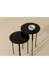 Black Marble Nesting End Tables (2) by Splendido Kyrie Side Table, alternate view 8