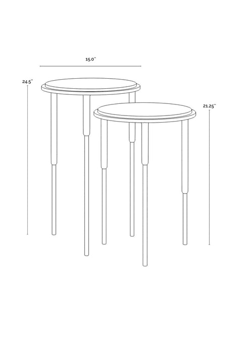 Black Marble Nesting End Tables (2) by Splendido Kyrie Side Table, alternate view 10