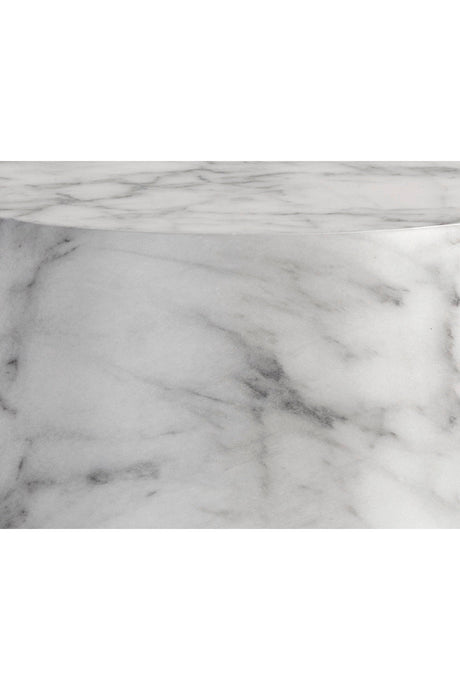 Marble Look Indoor/Outdoor Concrete End Table by Splendido Aries Outdoor Side Table, alternate view 4