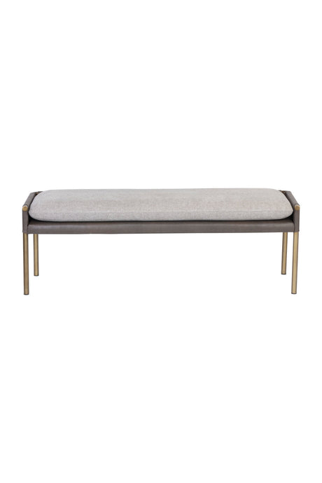 Brass Frame Modern Bench by Splendido Bellevue, alternate view 9