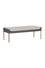 Brass Frame Modern Bench by Splendido Bellevue, alternate view 11