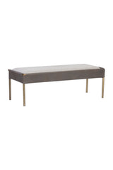 Brass Frame Modern Bench by Splendido Bellevue, alternate view 12