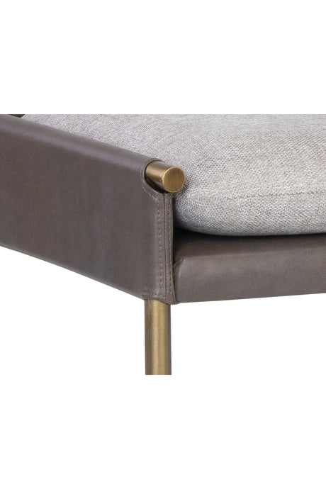 Brass Frame Modern Bench by Splendido Bellevue, alternate view 13