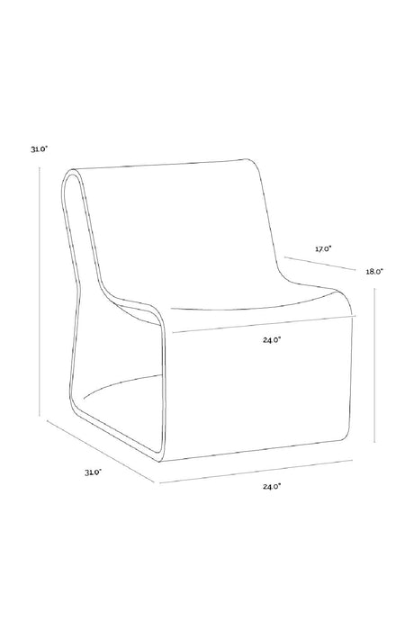 Gray Concrete Indoor/Outdoor Lounge Chair by Splendido Odyssey Accent Chair, alternate view 9