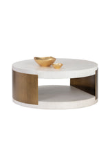 White Ridged Indoor/Outdoor Coffee Table by Splendido Cavette, alternate view 3