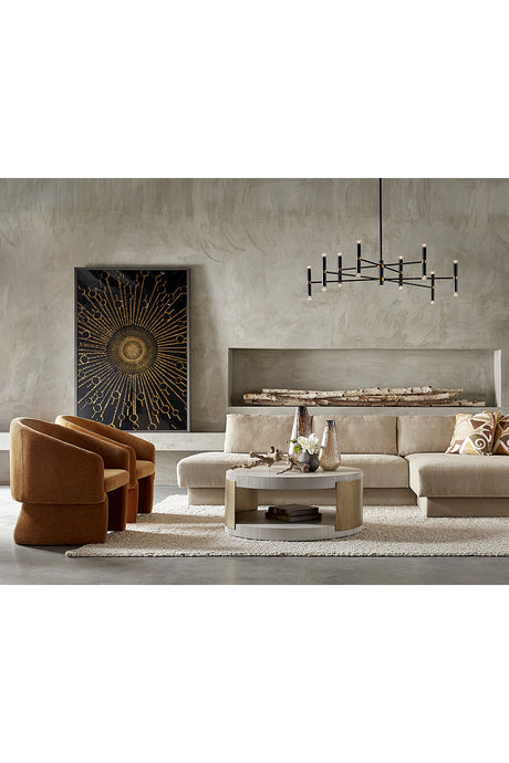White Ridged Indoor/Outdoor Coffee Table by Splendido Cavette, alternate view 6