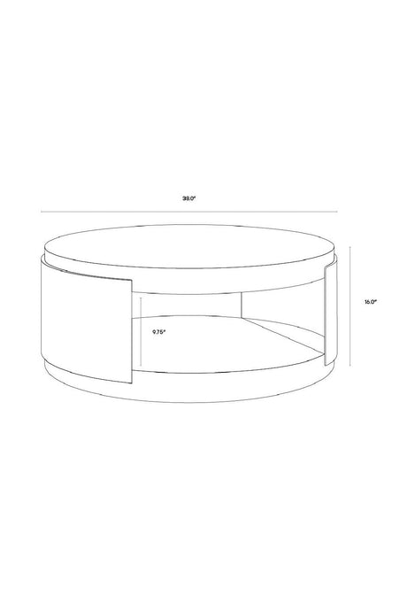 White Ridged Indoor/Outdoor Coffee Table by Splendido Cavette, alternate view 7