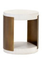 White Ridged Indoor/Outdoor End Table by Splendido Cavette Side Table