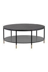 Black Round Indoor/Outdoor Coffee Table by Splendido Zuma