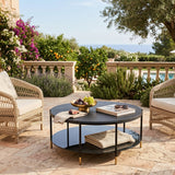 Black Round Indoor/Outdoor Coffee Table by Splendido Zuma, alternate view 2