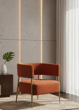 Antique Brass Legs Lounge Chair by Splendido Maestro Accent Chair, alternate view 12