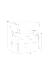 Antique Brass Legs Lounge Chair by Splendido Maestro Accent Chair, alternate view 19
