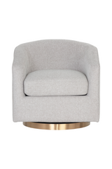 Curved Swivel Lounge Chair by Splendido Hazel Accent Chair, alternate view 2
