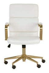 Gold Frame Upholstered Office Chair by Splendido Kleo