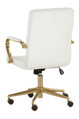 Gold Frame Upholstered Office Chair by Splendido Kleo, alternate view 5