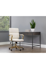 Gold Frame Upholstered Office Chair by Splendido Kleo, alternate view 9