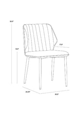 Channeled Leather Look Dining Chairs (2) by Splendido Clinton, alternate view 10