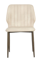Channeled Leather Look Dining Chairs (2) by Splendido Clinton