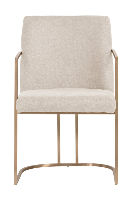 Antique Brass Framed Dining Armchair by Splendido Rayla Dining Chair, alternate view 3