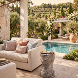 Gray Hourglass Indoor/Outdoor End Table by Splendido Cara Side Table, alternate view 2