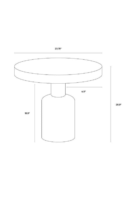 Gray Indoor/Outdoor Side Table by Splendido Elmira, alternate view 8